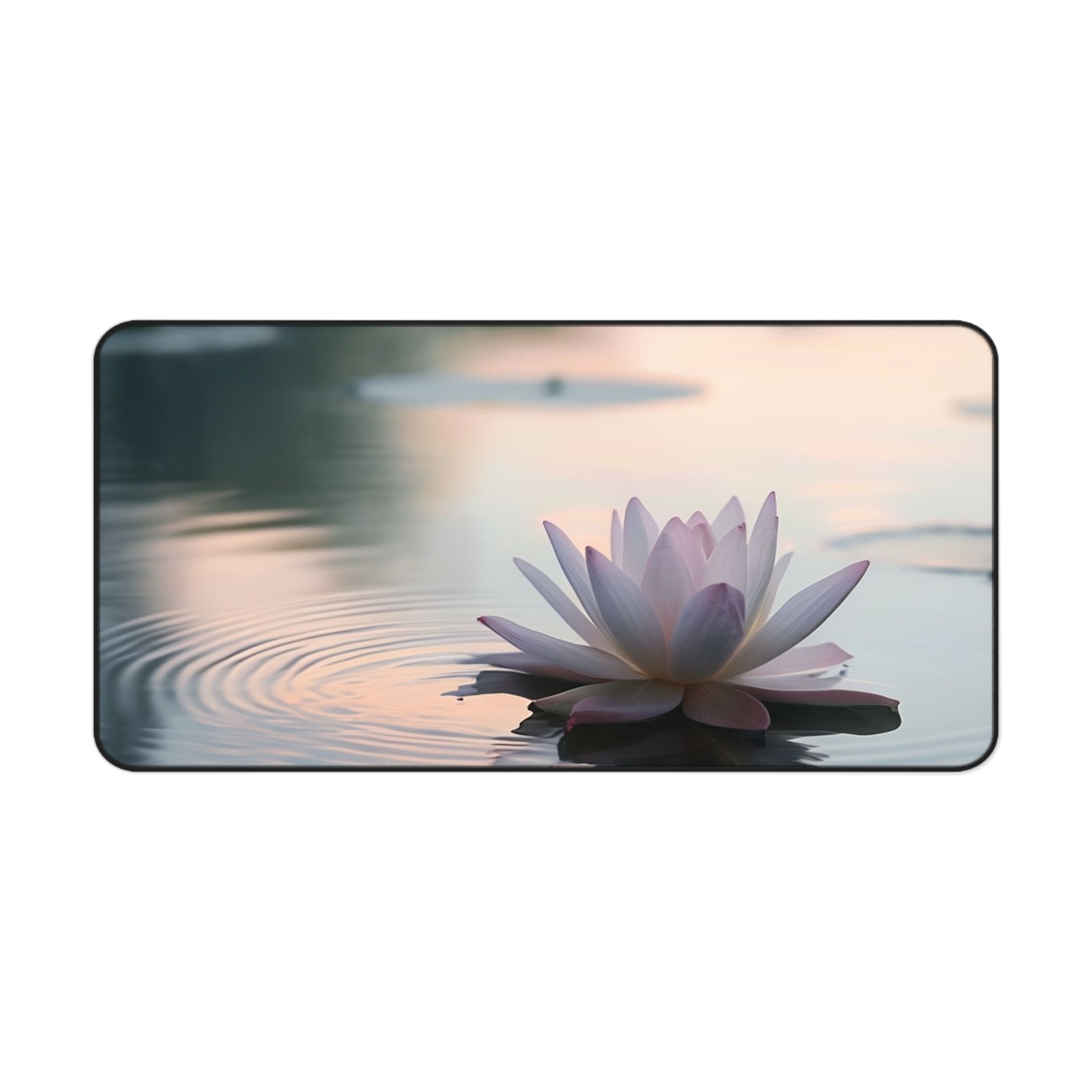 Calm Lotus Flower Pond Desk Mat, Simple Water Mouse Pad Gifts for Office