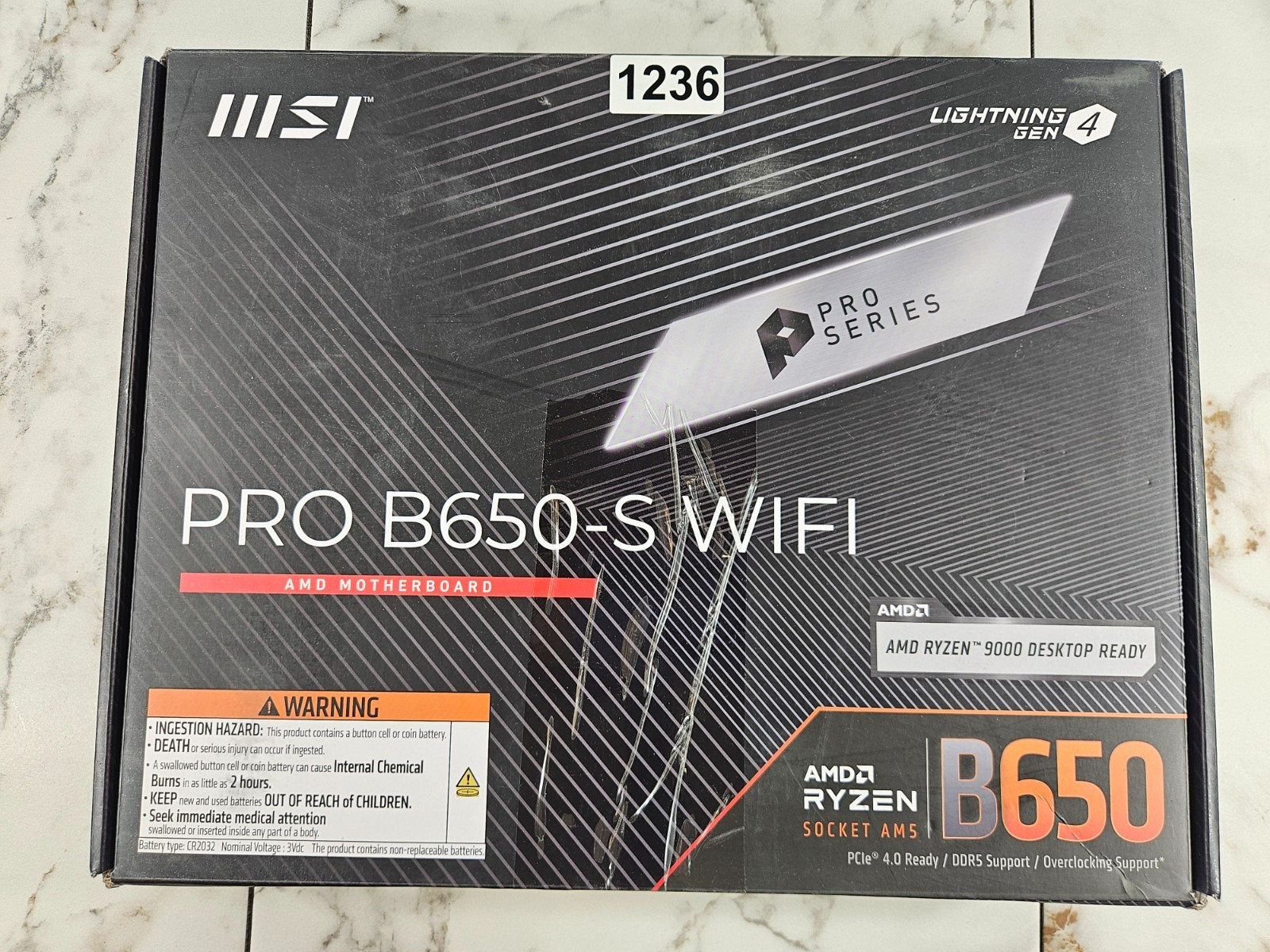 MSI PRO B650-S WIFI V1 ATX Motherboard Wi-Fi 6E Bluetooth 5.3 AMD AM5 DDR5
