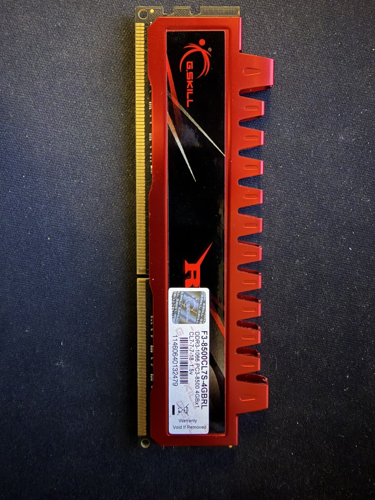 G. Skill RipJaws F3-8500CL7S-4GBRL 4GB PC3-8500 DDR3-1066 Desktop Memory