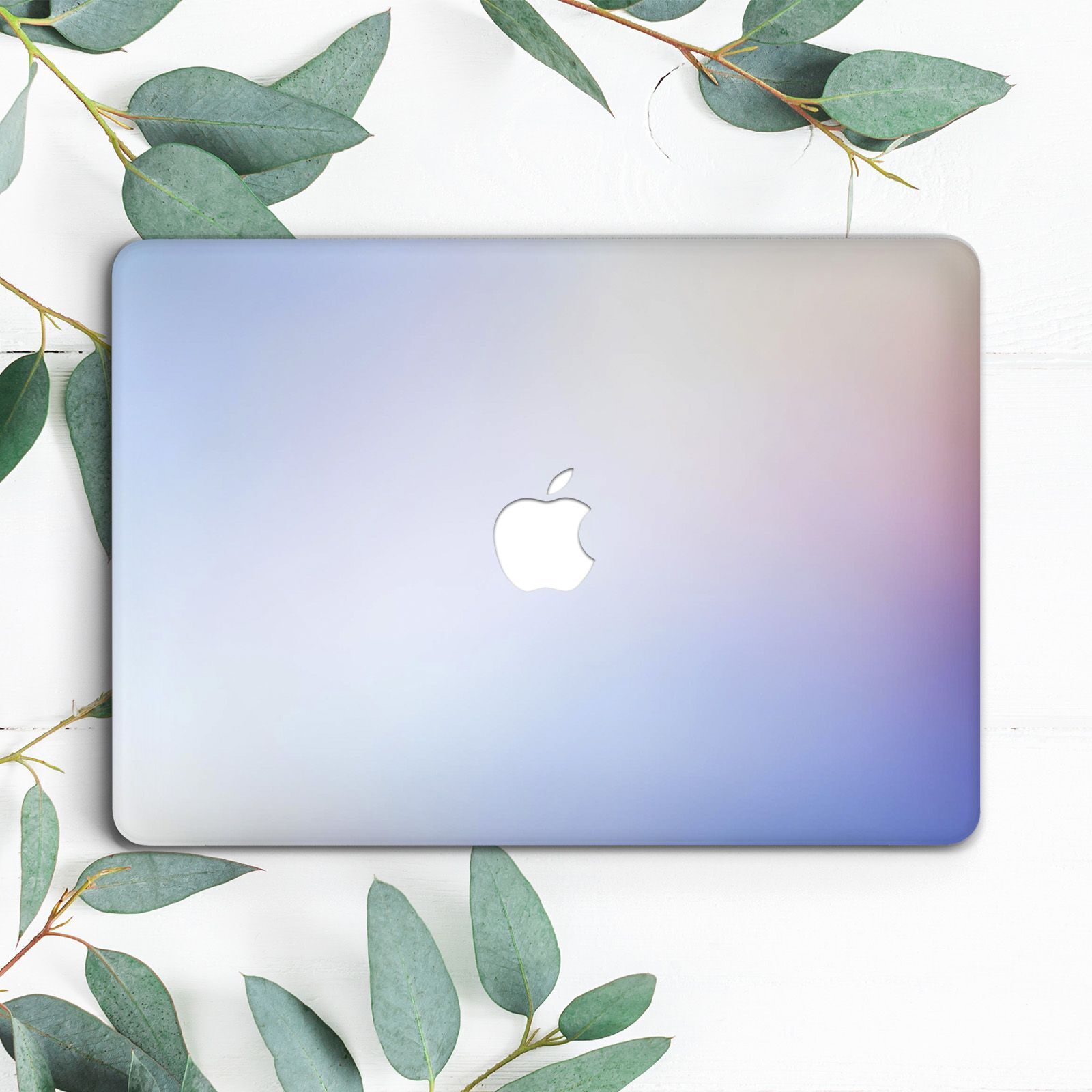 Gradient Light Blue Pink Abstract Hard Case For Macbook Pro 13 14 15 16 Air 13