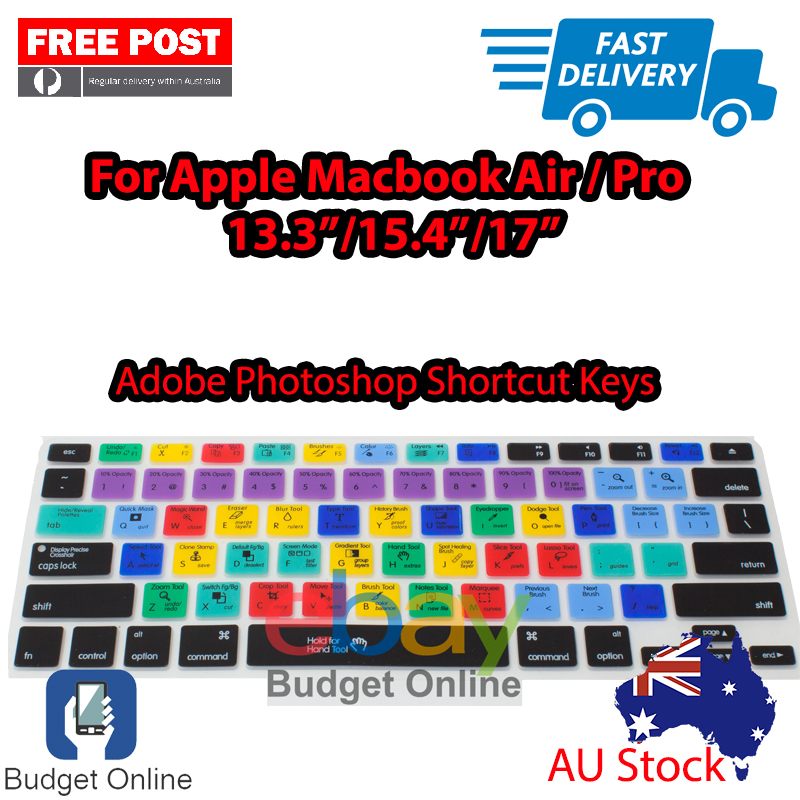 Adobe Photoshop Keyboard Silicon Cover Protector for Apple MacBook Pro Air NEW