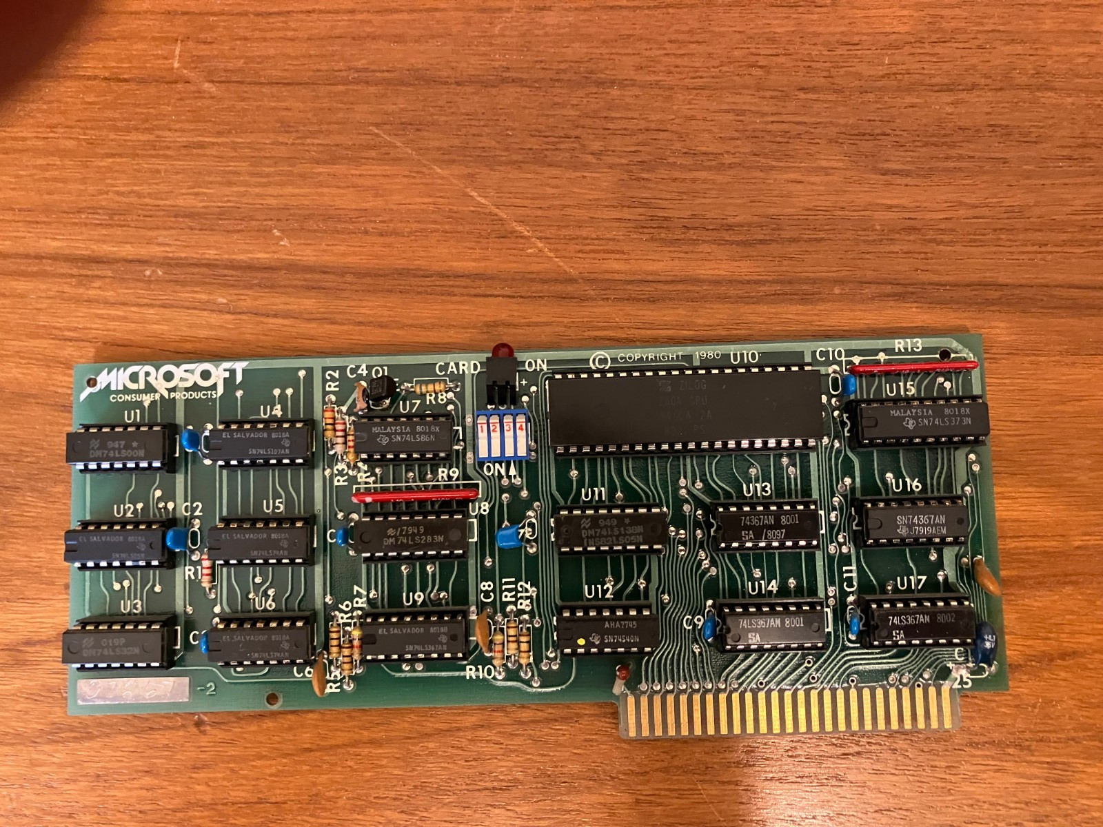 1980 Microsoft Z80 SoftCard Apple II Early 1st-Gen Hand-Etched 07267, Zilog CPU