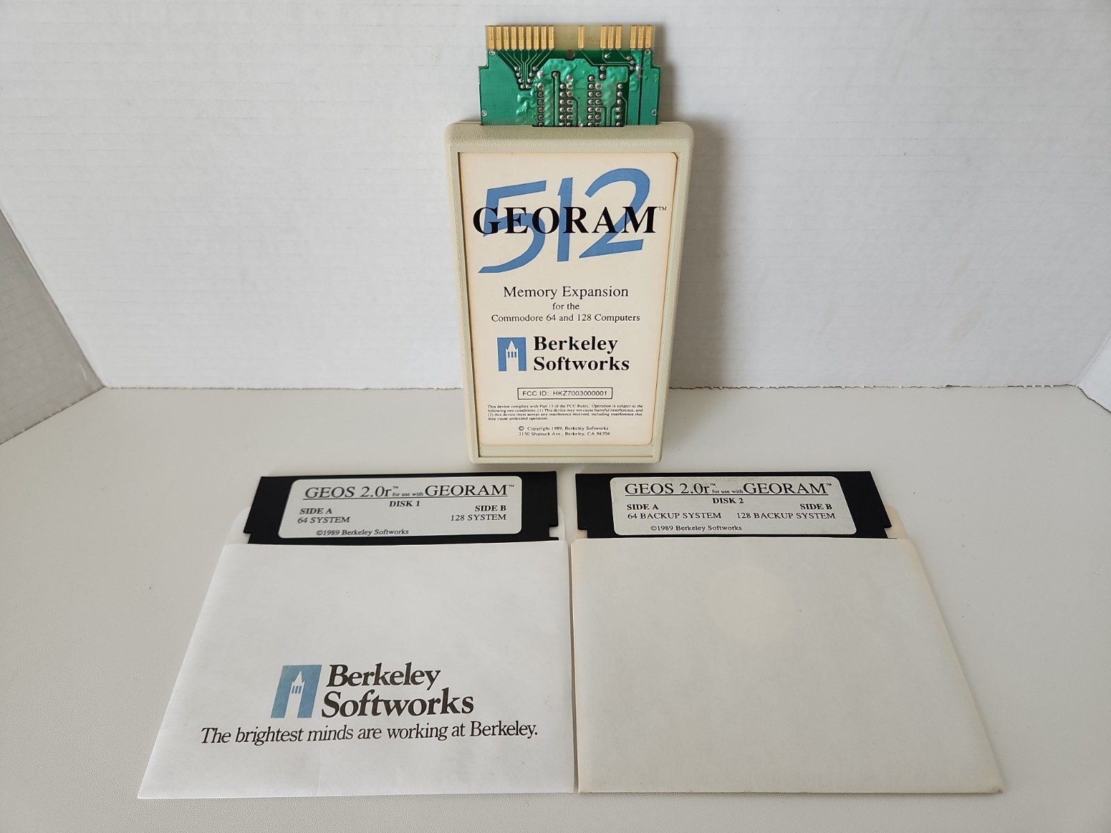 GeoRam 512K RAM Expansion Unit for the Commodore 64 or 128 UNTESTED AS-IS