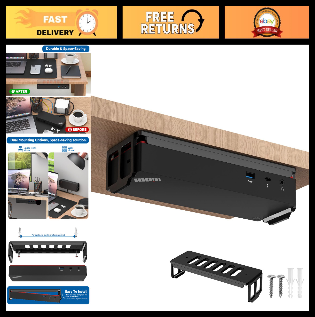 Universal Thunderbolt 4 Dock Acrylic Mount for Lenovo ThinkPad - Stylish & Durab