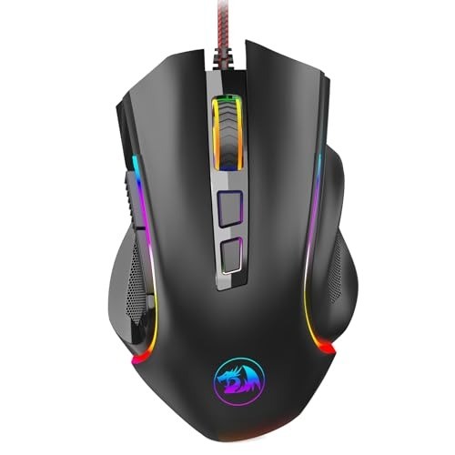 Professional Wired Mouse with Adjustable 7200 DPI & RGB Lighting Effects