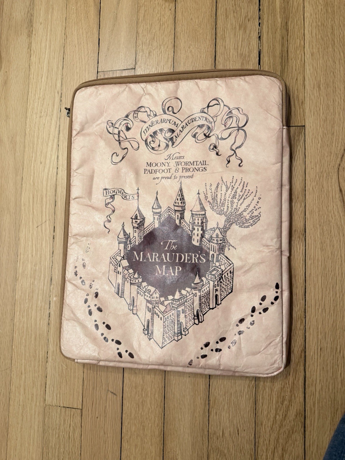 Harry Potter Marauder's Map Padded Polyester Zipper Sleeve for 13 in Laptop