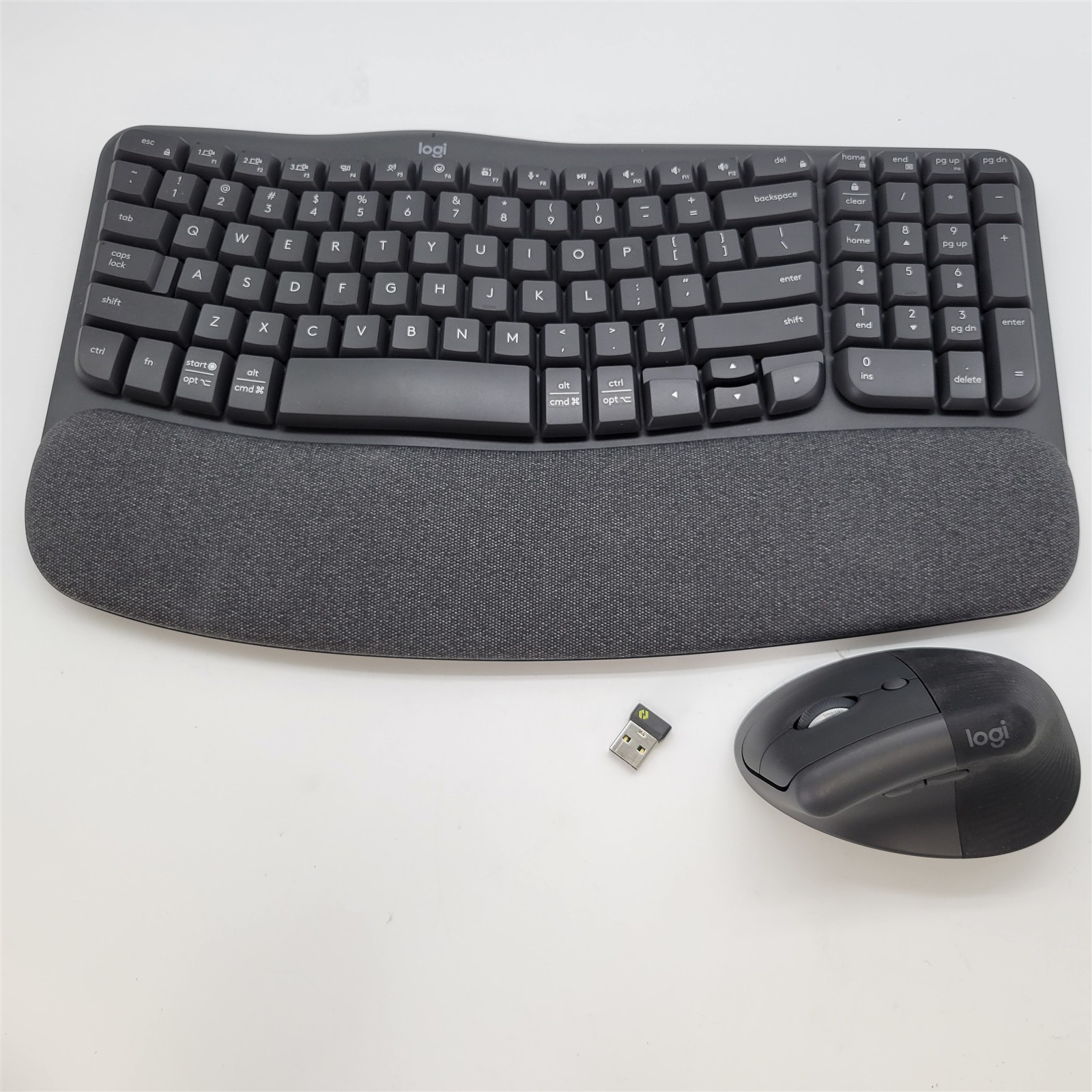 Logitech Wave Keys - Ergonomic Wireless Keyboard - Graphite [920-013610] *READ* 