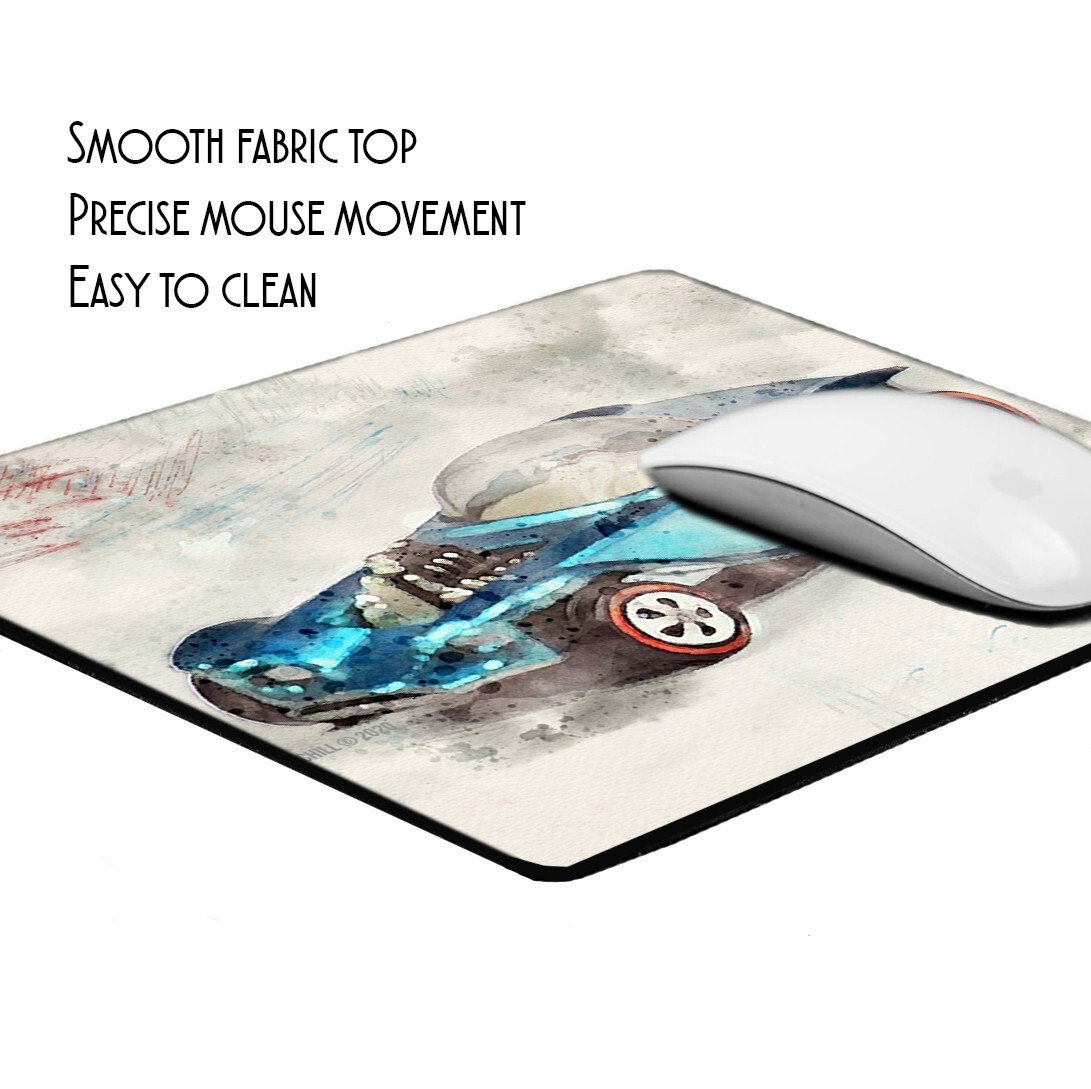 1968 Hot Wheels Beatnik Bandit Red Line Sweet 16 Design Mouse Pad