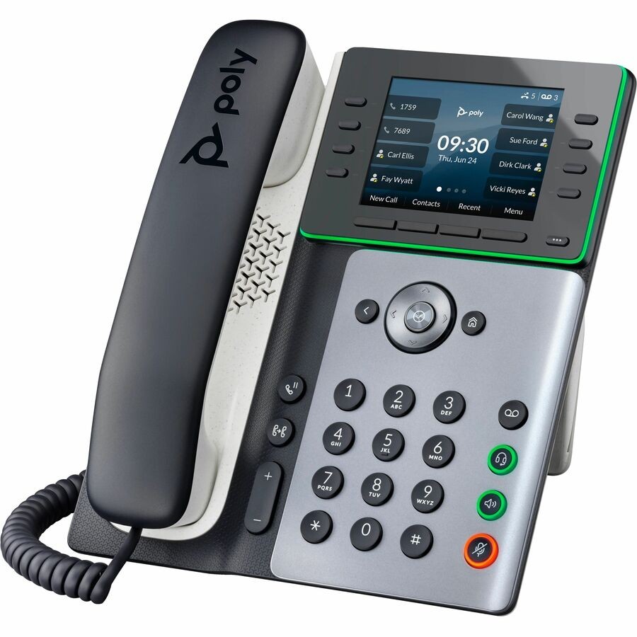 Poly Edge E320 IP Phone - Corded - Corded - Bluetooth - Desktop, Wall Mountable