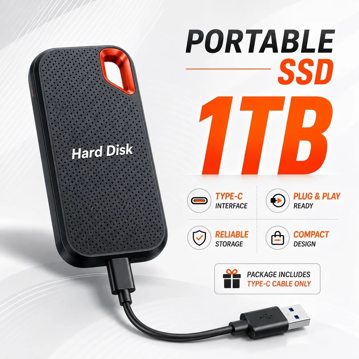 128TB Portable External SSD USB Solid State Drive Fast Data Storage Backup Gift