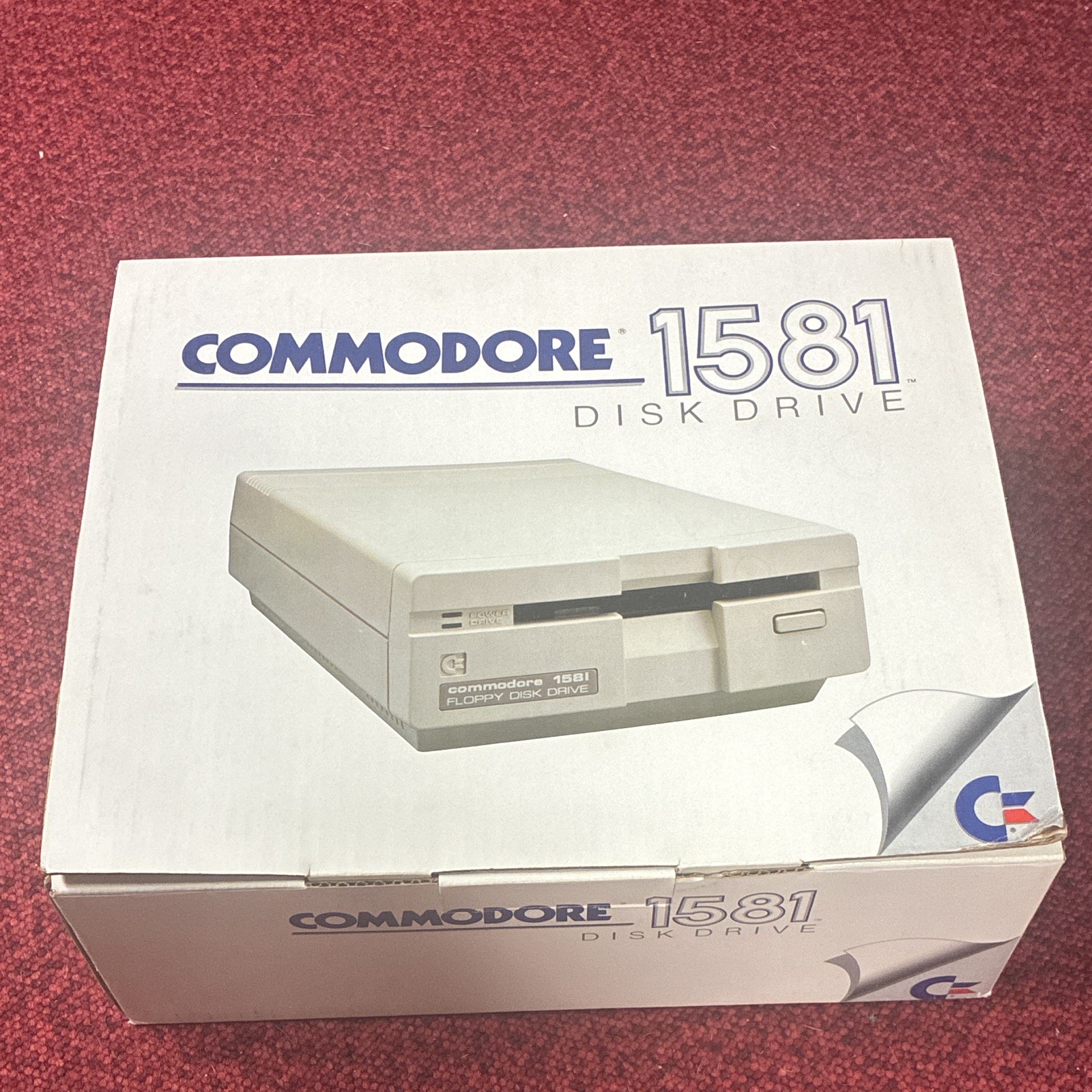 Commodore 1581 Floppy Disk Drive Original Box & Foam Inserts