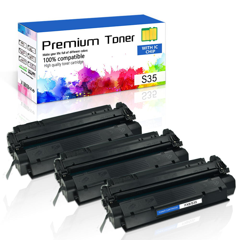 3PK FX8 S35 BLK Toner Cartridge for Canon ImageCLASS L390 D360 D383 L380 310 510