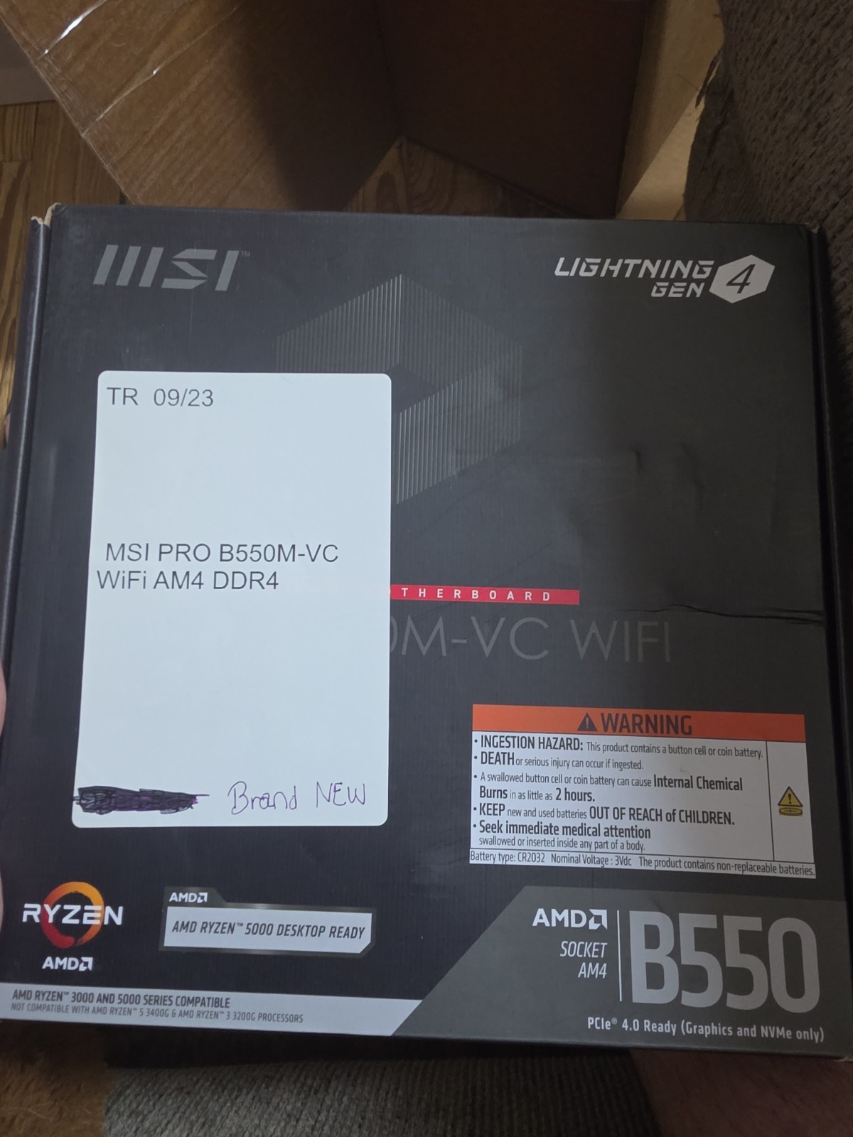 MSI PRO B550M-VC WiFi ProSeries Motherboard (AMD AM4, DDR4, M.2, Wi-Fi, mATX)