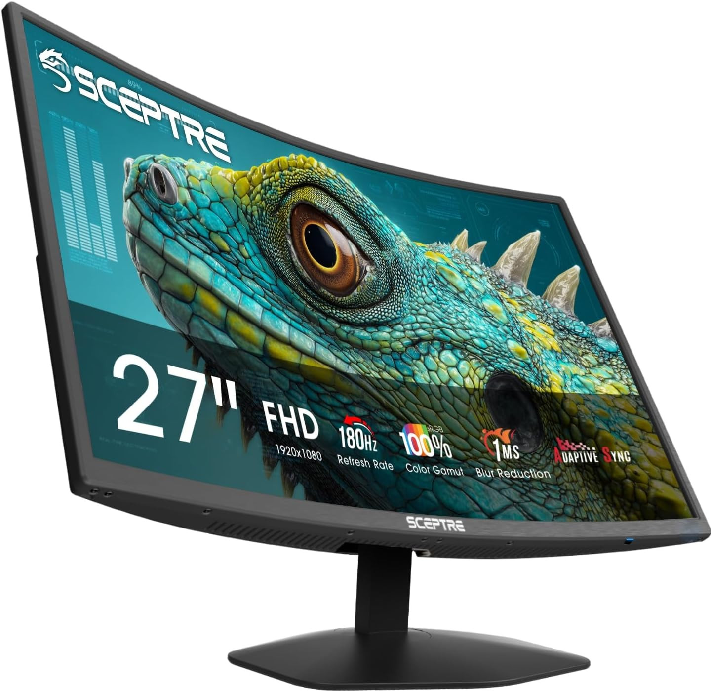 New  Curved 27-Inch Prime Gaming Monitor Displayport X2 180Hz HDMI X2 180Hz 150