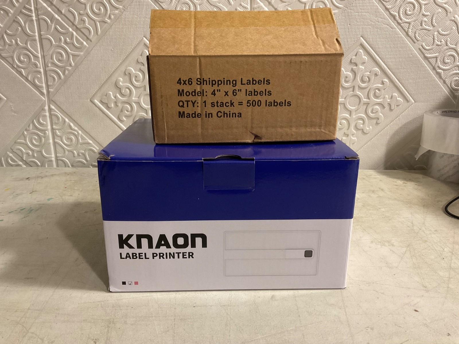 KNAON BLUETOOTH THERMAL SHIPPING LABEL PRINTER, 4X6 PORTABEL THERMAL - WHITE