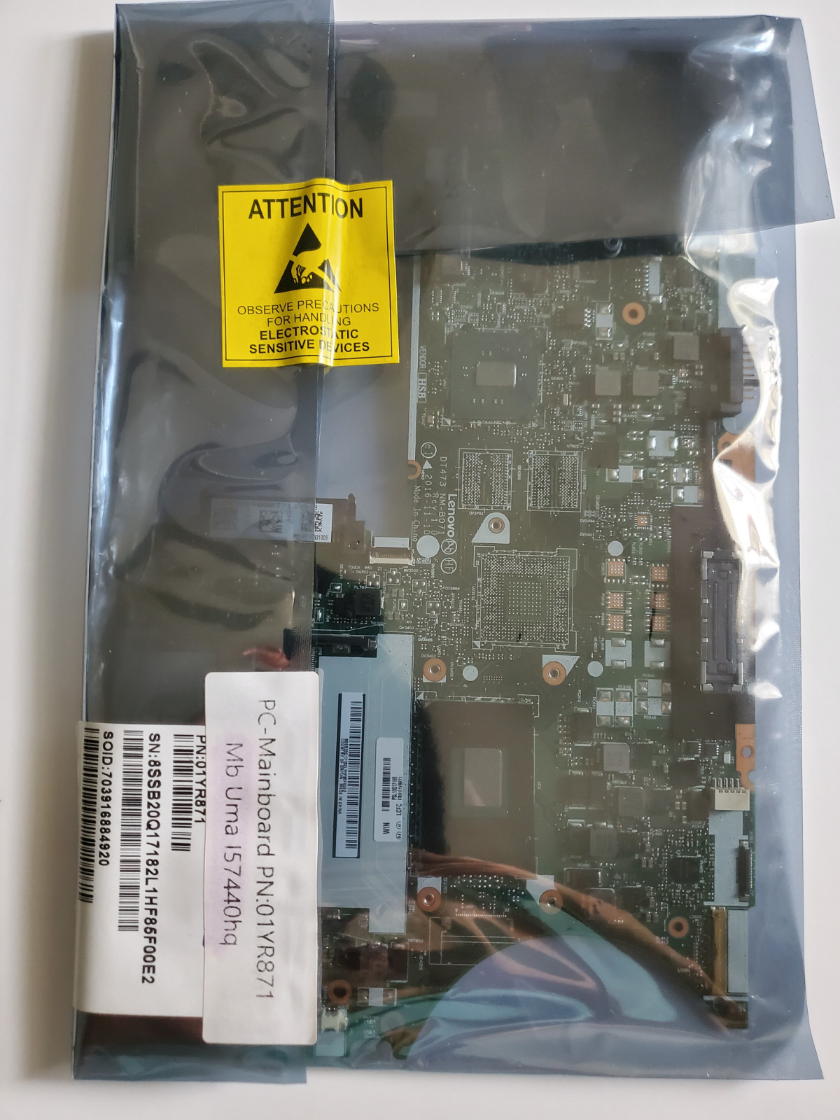 Lenovo ThinkPad T470P Laptop Motherboard – Intel Core i5-7440HQ – 01YR871 - New