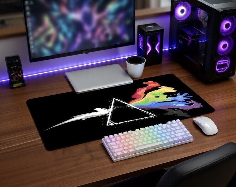 Pokemon Eevee & Eeveelution Prism Mousepad - Deskmat