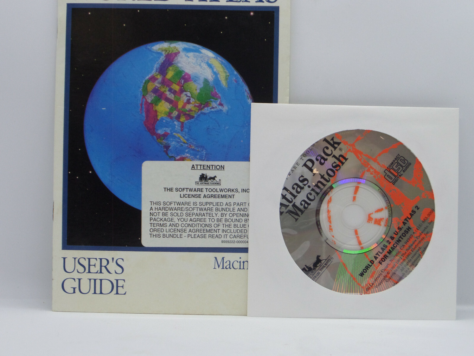 The Software Toolworks World Atlas for Apple Macintosh - Vintage