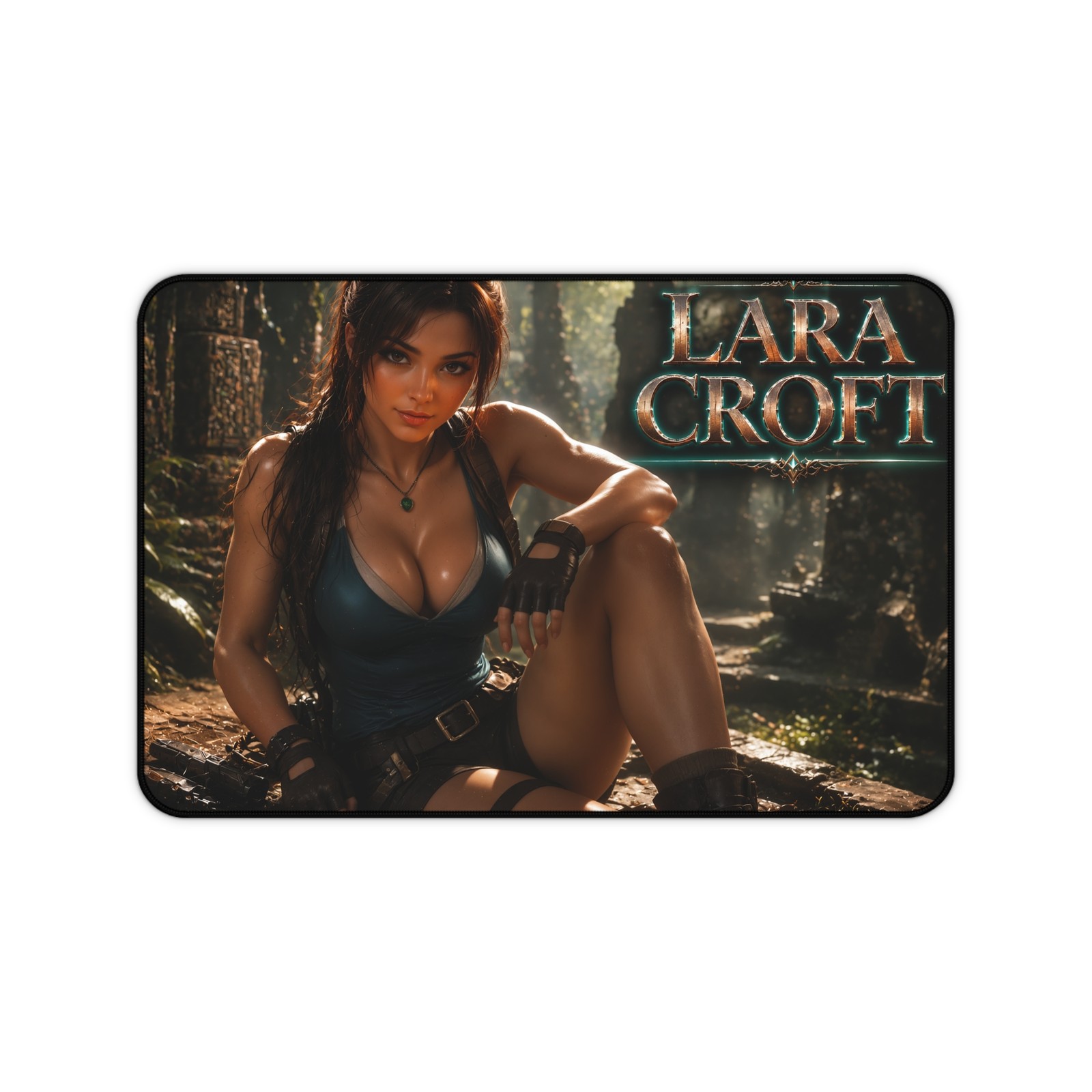 Lara Croft Gaming Mouse Pad, Extended Desk Mat, Gamer Room Decor