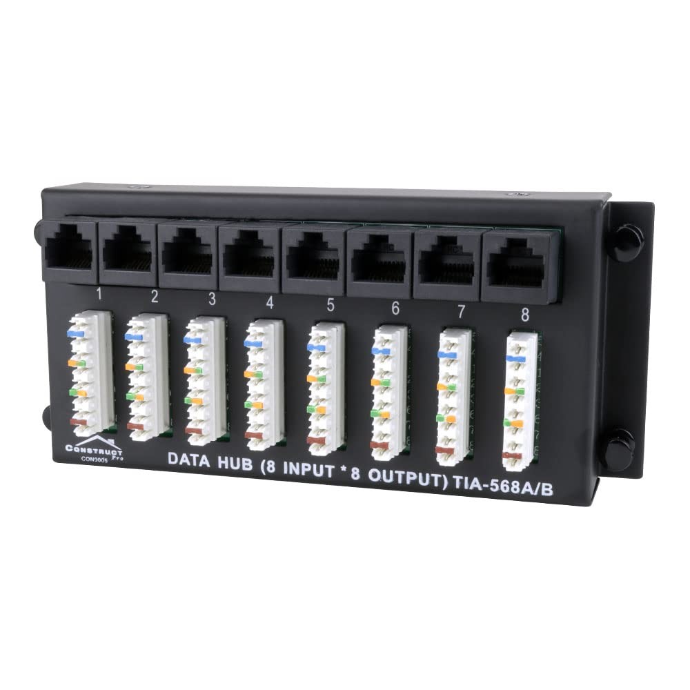 Construct Pro 8 X 8 Data Patch Panel Module Network Connection Equipment