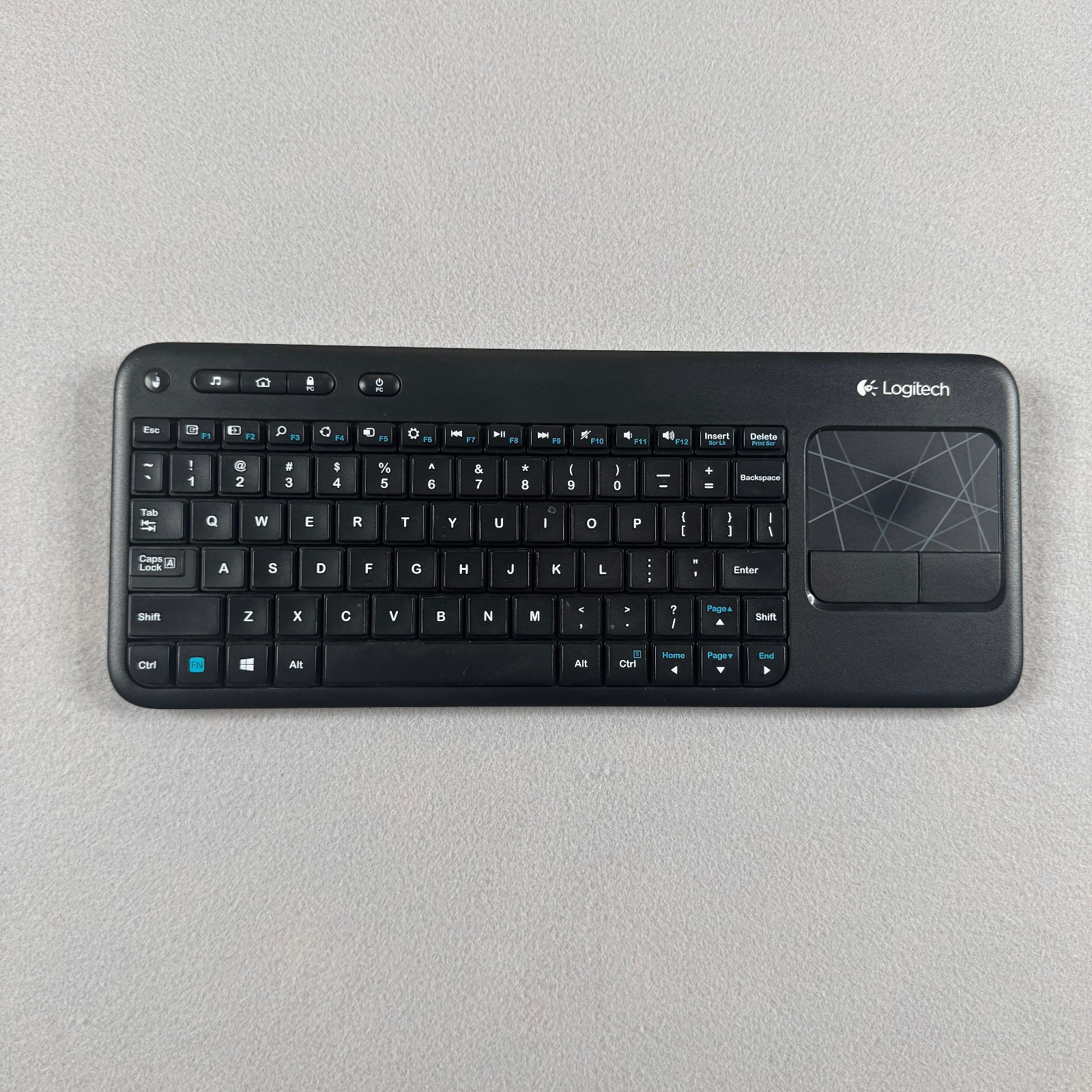 Logitech K400r 2.4Ghz Wireless Keyboard Built-In Multi-Touch Touchpad w/ Dongle