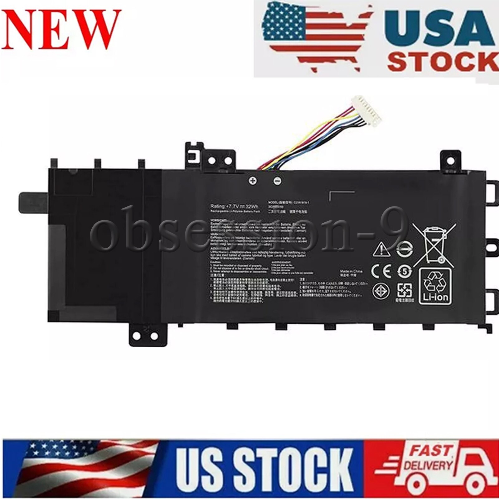 Battery for Asus VivoBook S512FB S512FL S512FJ S512U S512UA C21N1818-1 32Wh 7.7V