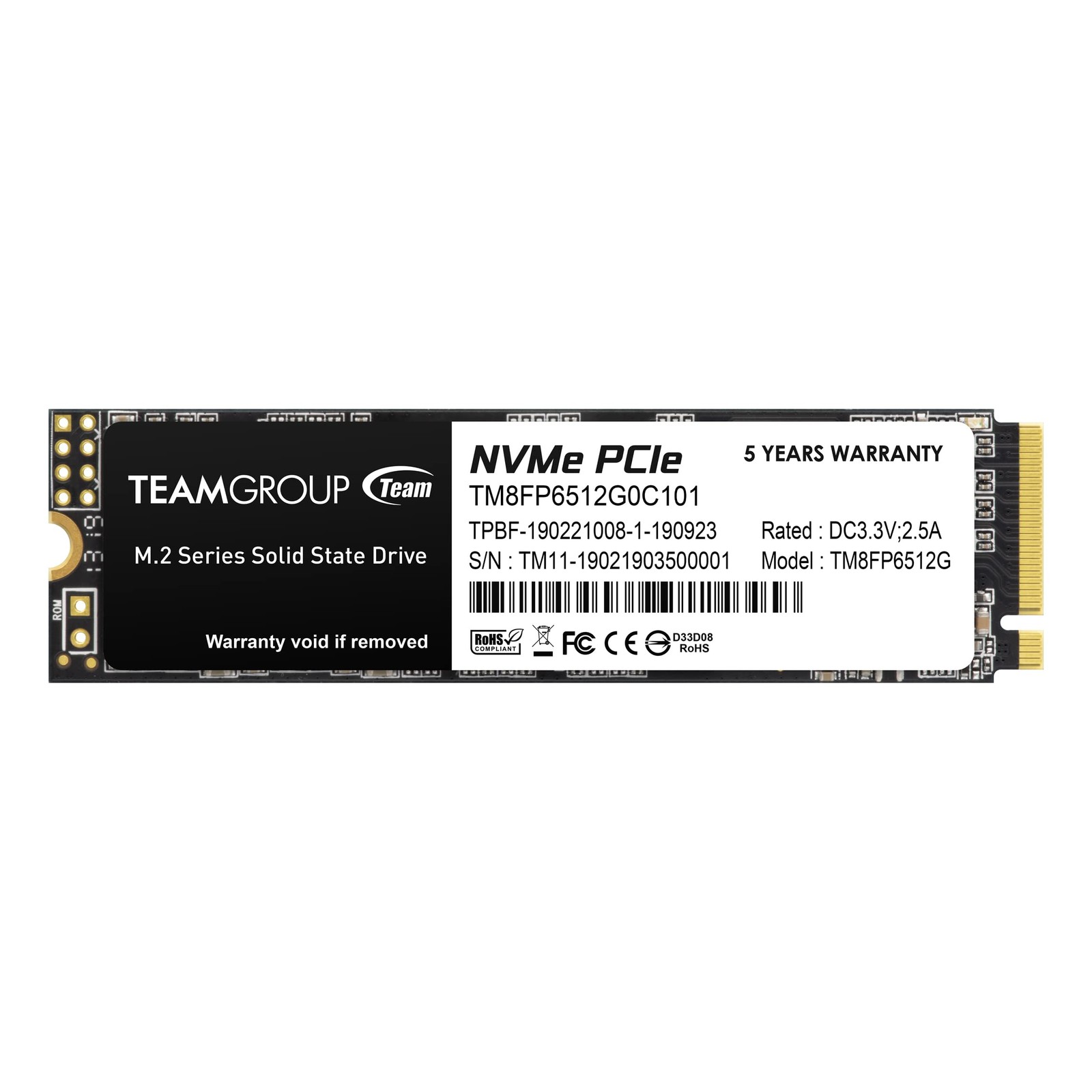 TEAMGROUP SSD Team MP33 M.2 512GB PCIe G3x4 2280 512GB Modern