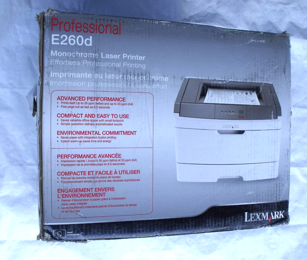 Lexmark E260D Monochrome Laser Printer New Open Box