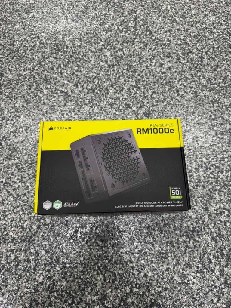 BOX ONLY- Corsair RM1000e (2025) Fully Modular ATX Power Supply Black- BOX ONLY