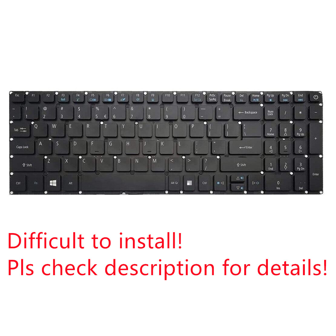Original US Non-Backlit Keyboard for Acer Aspire E5-575