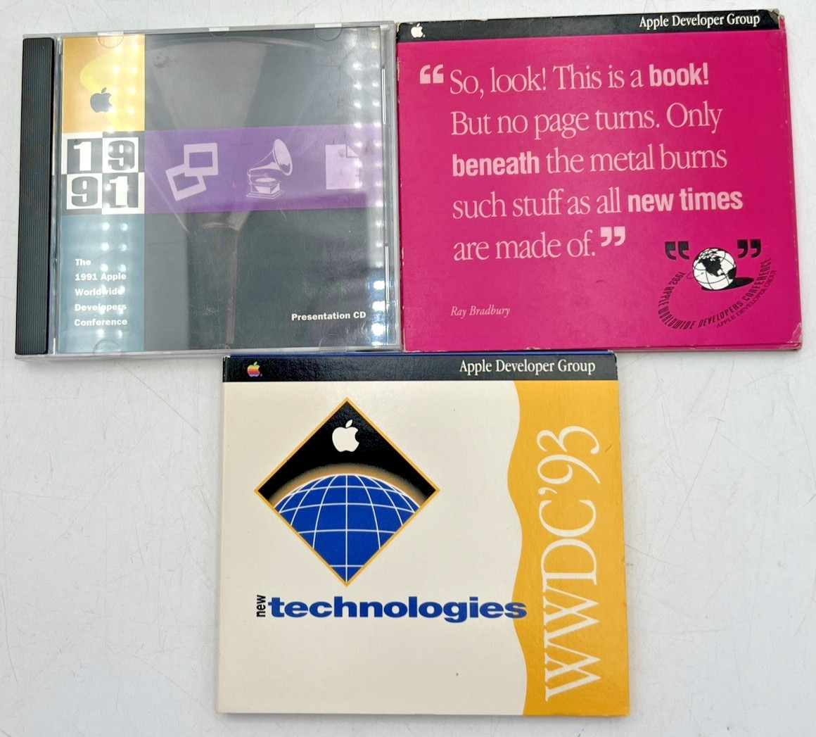 1991-92 APPLE WORLDWIDE DEVELOPERS CONFERENCE & 1993 WWDC NEW TECHNOLOGIES CDROM
