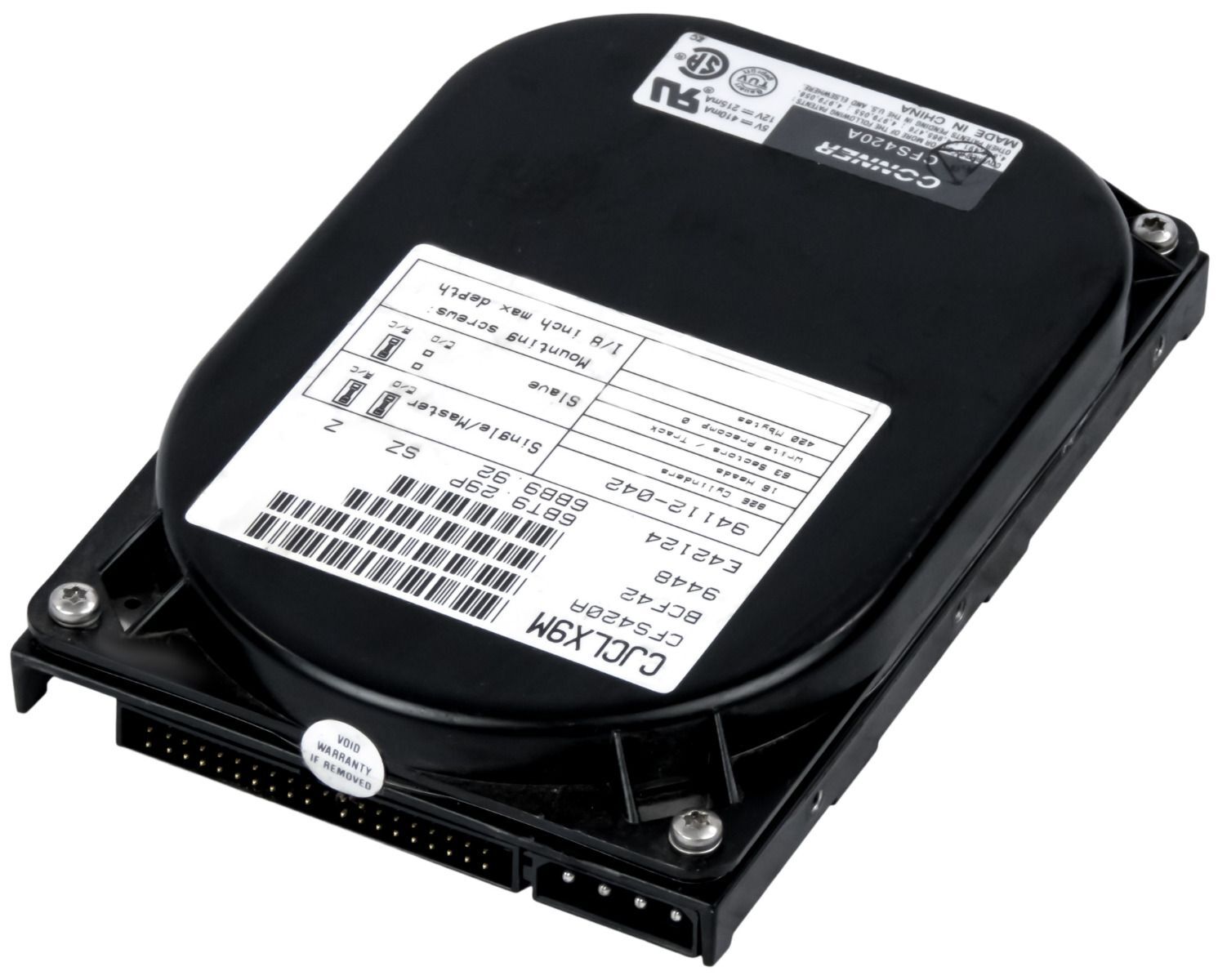 HARD DRIVE CONNER CFS420A 420MB 32KB CACHE 3600RPM ATA PATA IDE 3.5'' inch