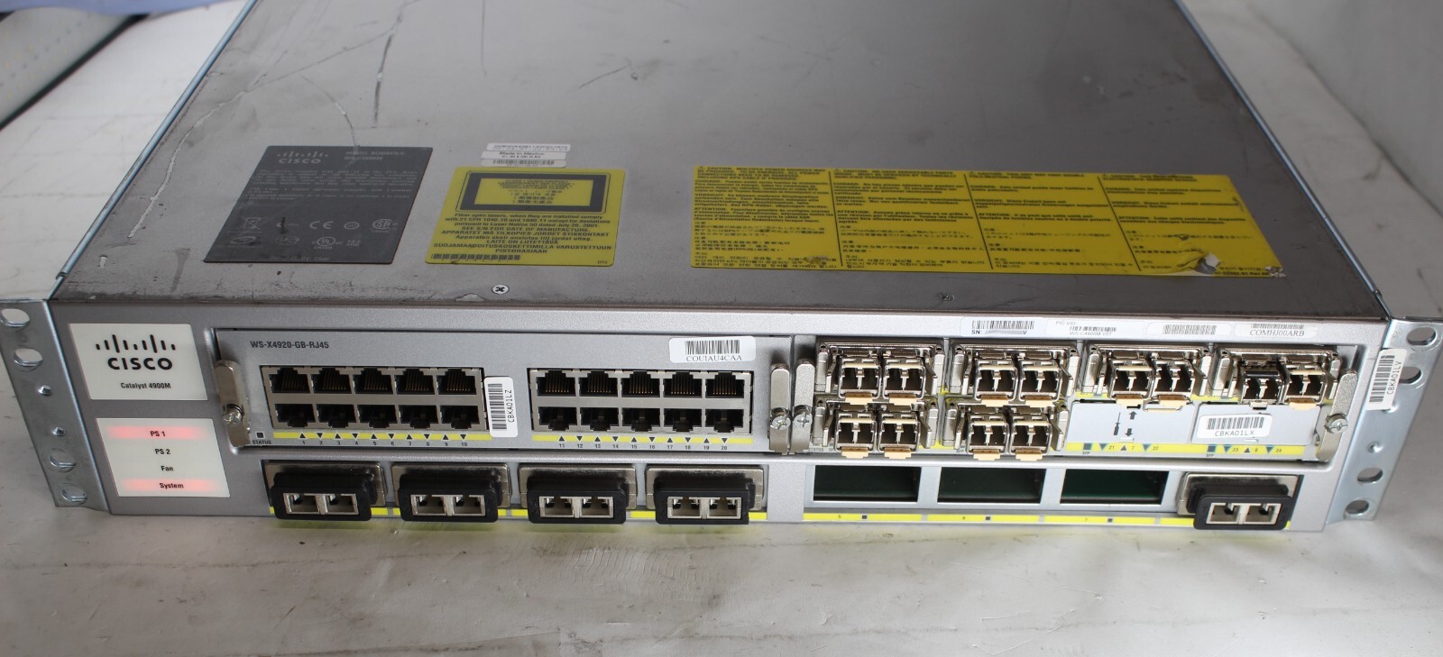 Cisco WS-C4900M V07 8Port X2 Base Managed Switch w/ WS-X4920-GB-RJ45 2*1000W PSU
