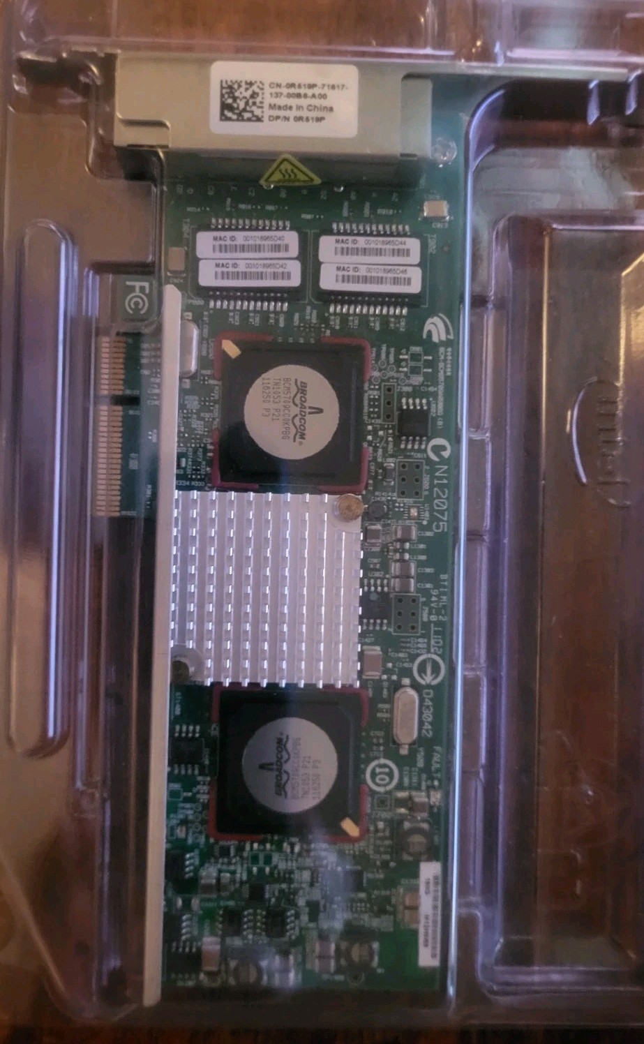 R519P Dell BROADCOM 5709 Quad-Ports 1Gbps PCI-Express Network Interface Card
