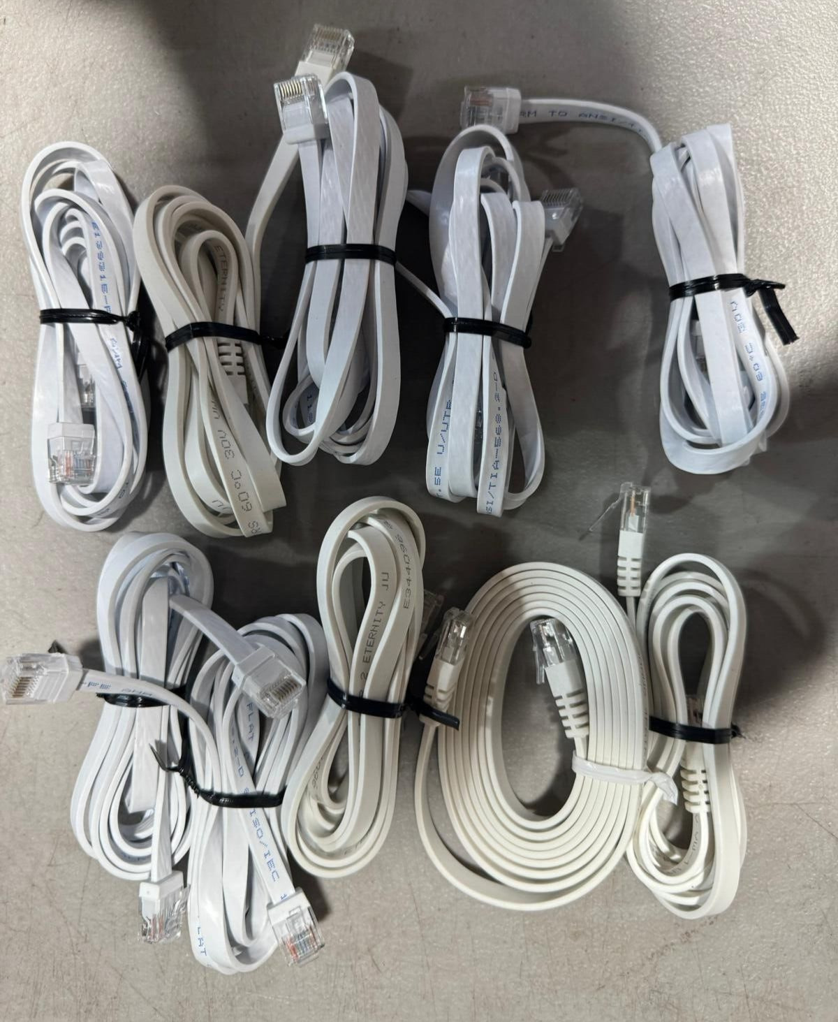 10 PACK OEM Google WiFi Router RJ45 Ethernet Network Flat Cable Cord White 6ft