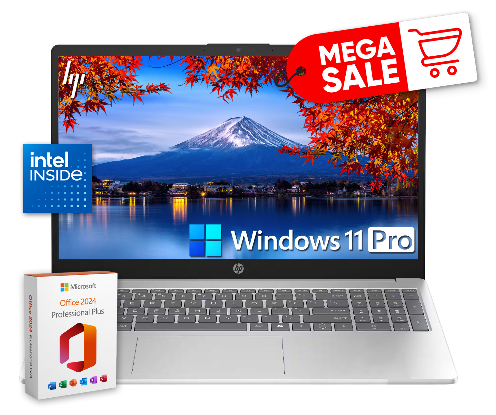 New HP Laptop Computer 15.6" 4-Core Intel CPU Upto 16GB RAM 628GB Storage Office