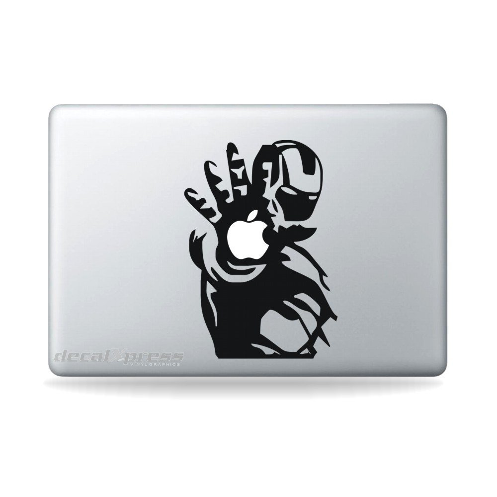 Iron Man Apple Hand Macbook Vinyl Sticker Laptop Skin