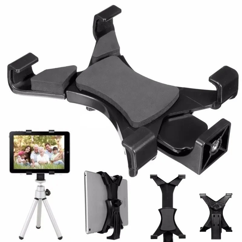 Tripod Mount Holder Bracket 1/4" Thread Adapter For 7"-12" Tablet iPad Universal
