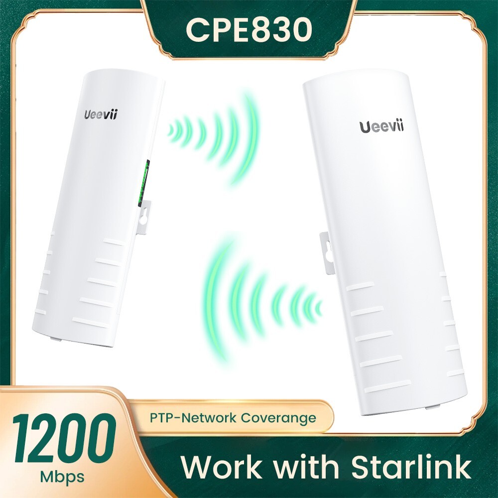 2Pack UeeVii Gigabit Wireless Bridge Point to Point PTMP Extender 1Gbps 1200Mbps