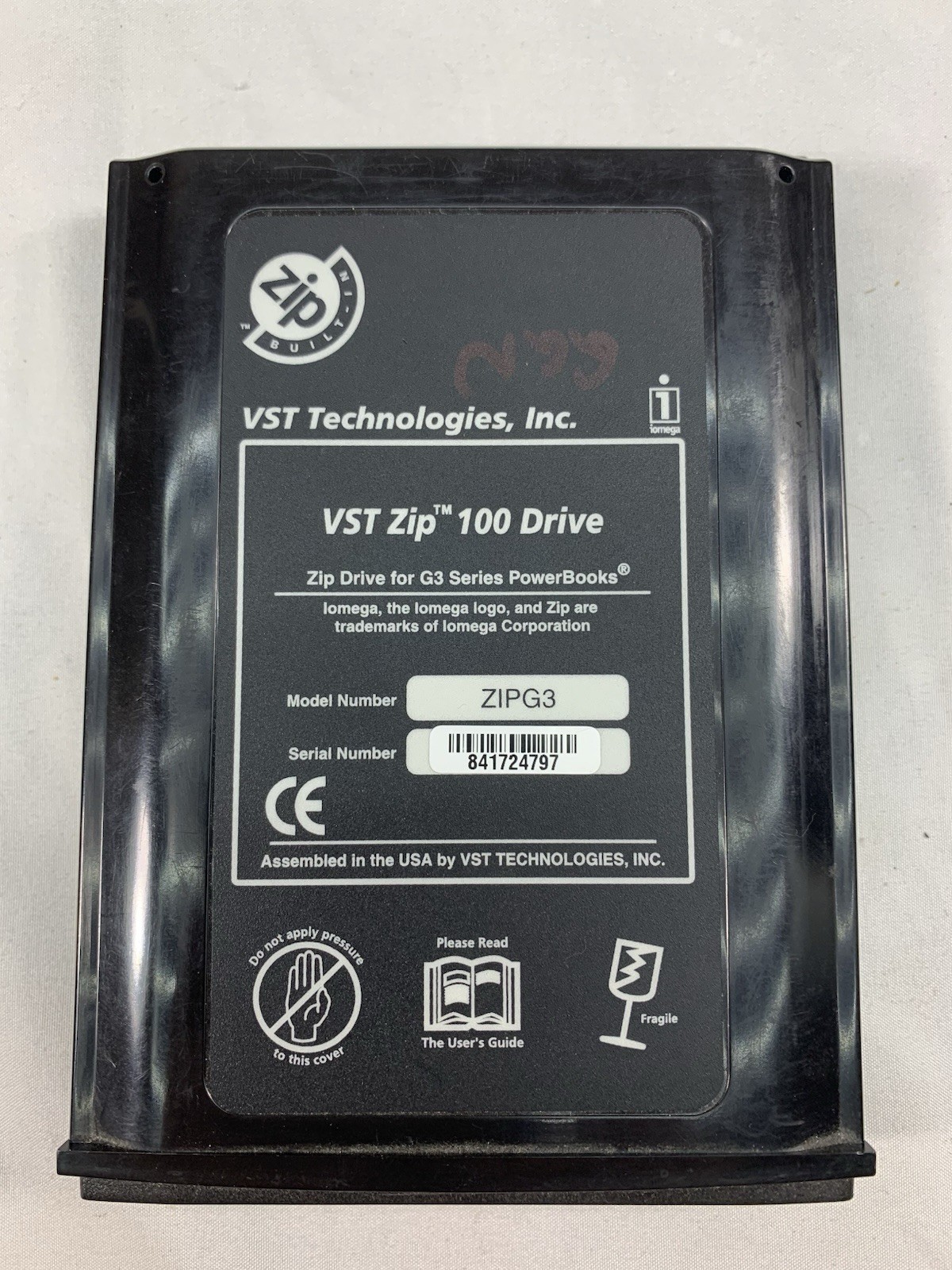 Iomega VST Zip 100 Drive ZIPG3 Apple Mac PowerBook G3 Wallstreet - Untested