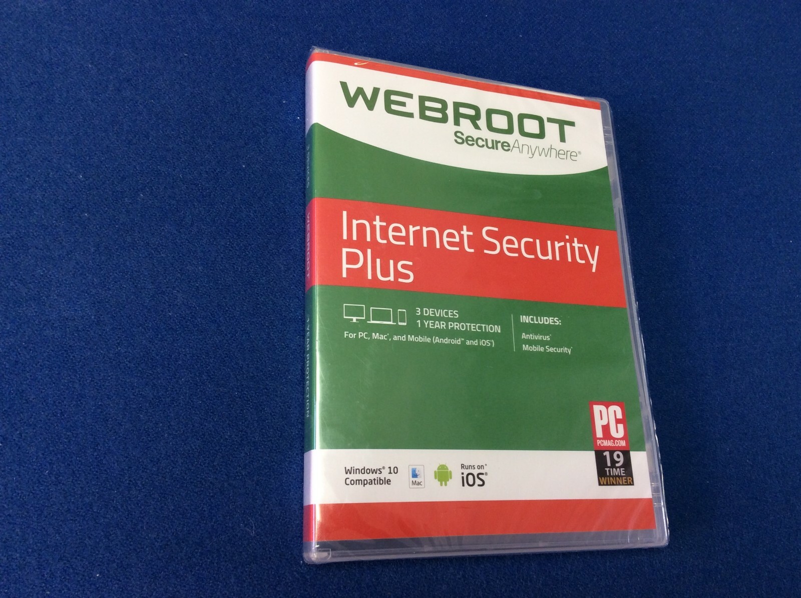 Webroot Secure Anywhere Internet Security Plus 3 Devices 1 Year, PC, Mac, Mobile