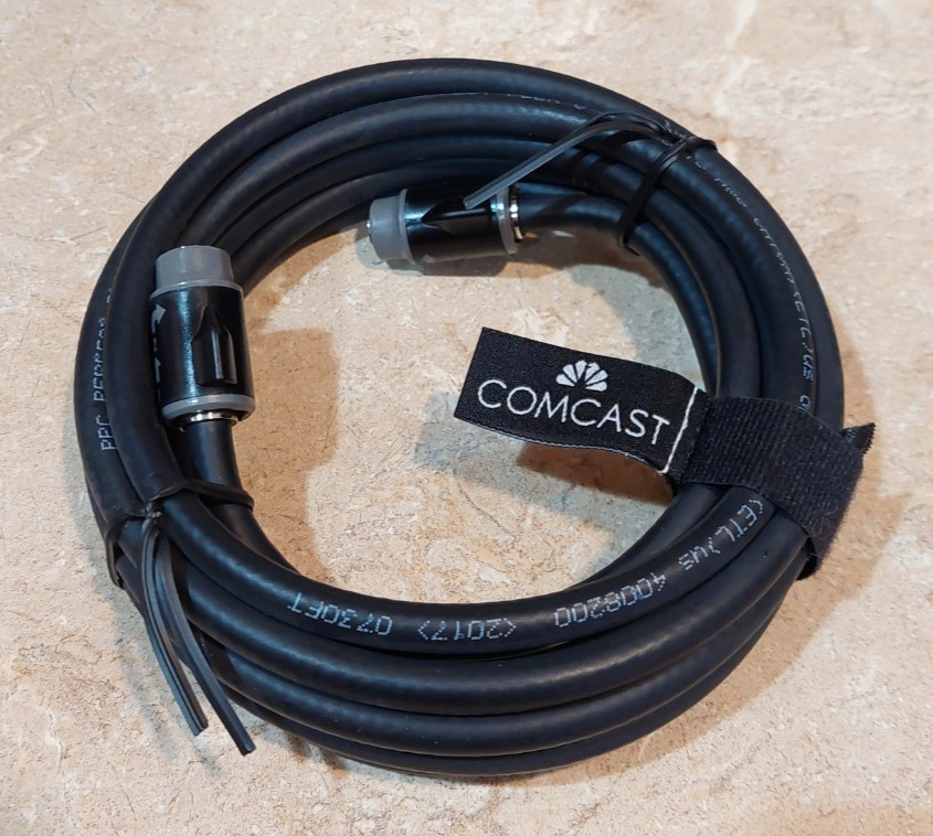 Coax Comcast Xfinity Black Cable PPC Perfect Flex 6 Series 18 AWG CATVX 10FT