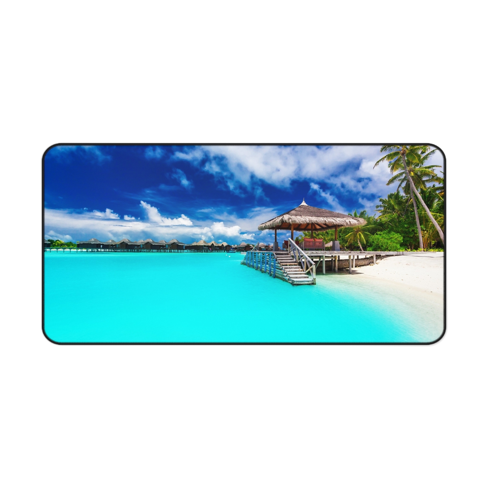 Beach Pad Protector, Tropical Beach Desk Mat, Laptop Desk Pad, Computer Desk Mat
