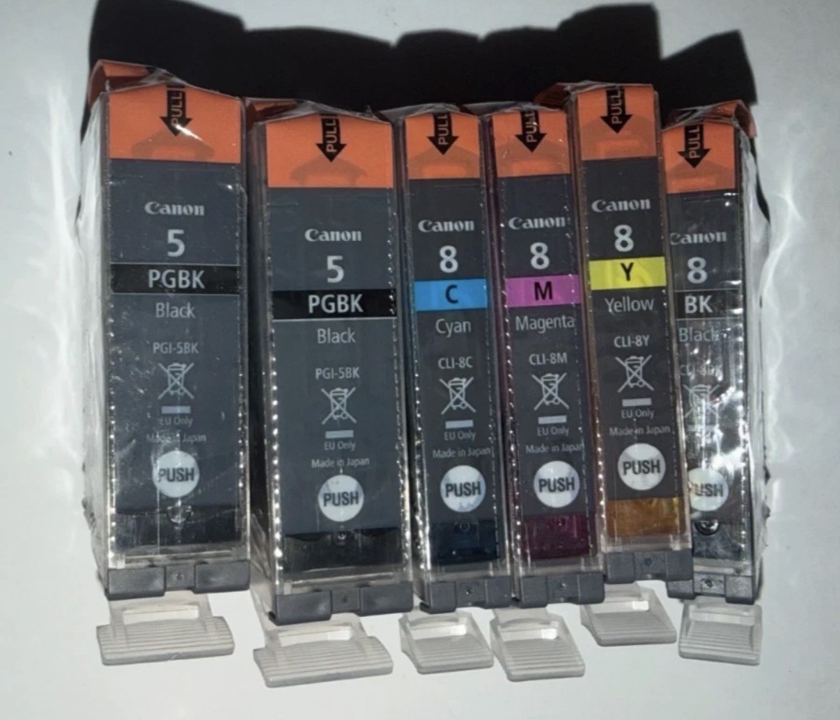 6pk GENUINE Canon PGI-5 CLI-8 Black Cyan Magenta Yellow Ink Set NEW 