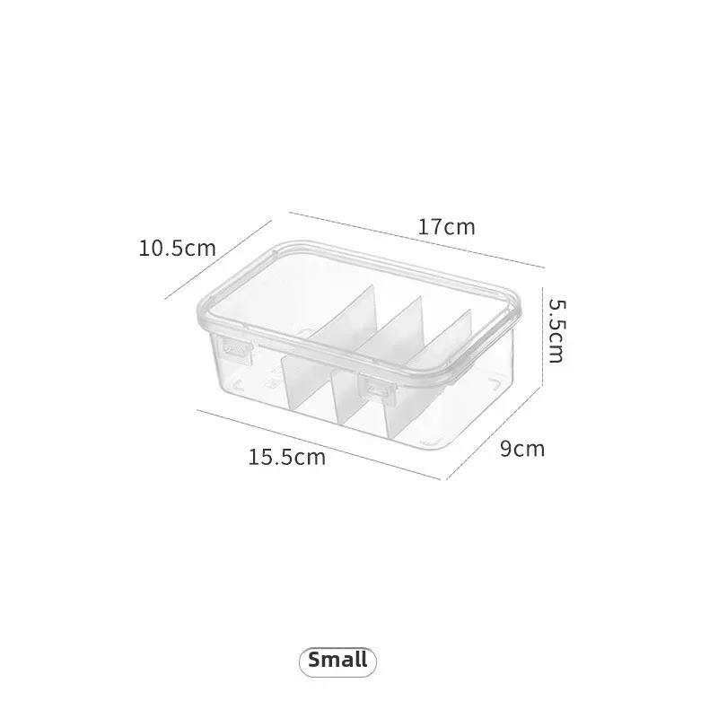 Transparent Data Cable Organizer Case Dustproof Storage Box with Lid Office Home
