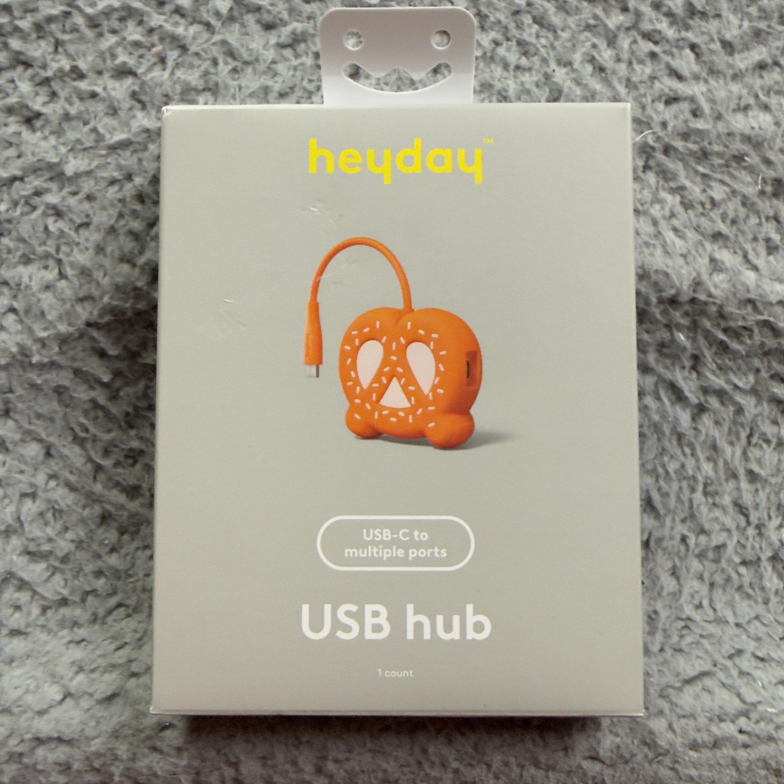 Heyday USB-C To Multiple Ports USB Hub 2 USB-A 1 USB-C Orange 15W High Speed New