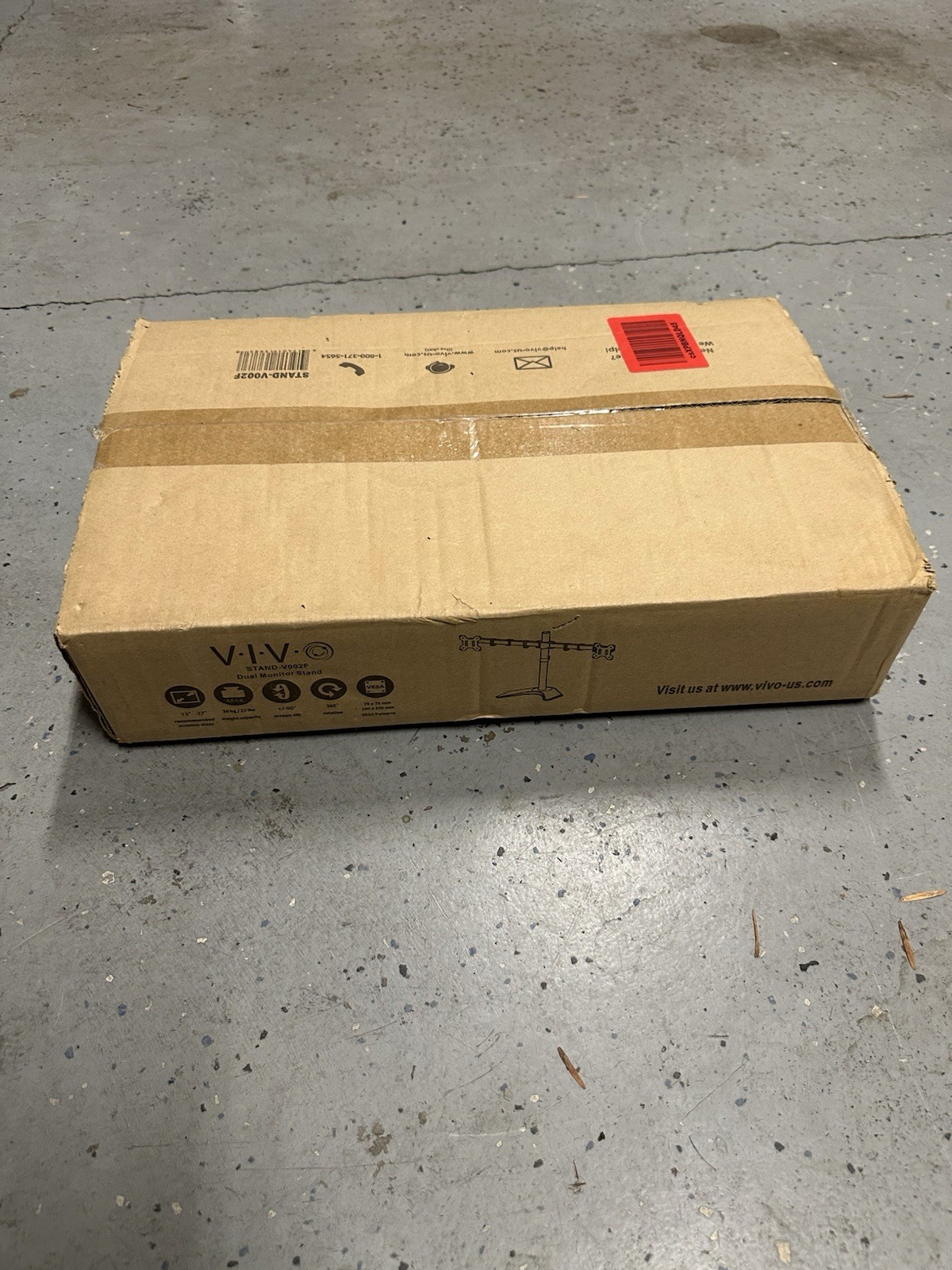 VIVO Dual Monitor Desk Mount Stand V002F Fits 13–27” Screens New Sealed Box