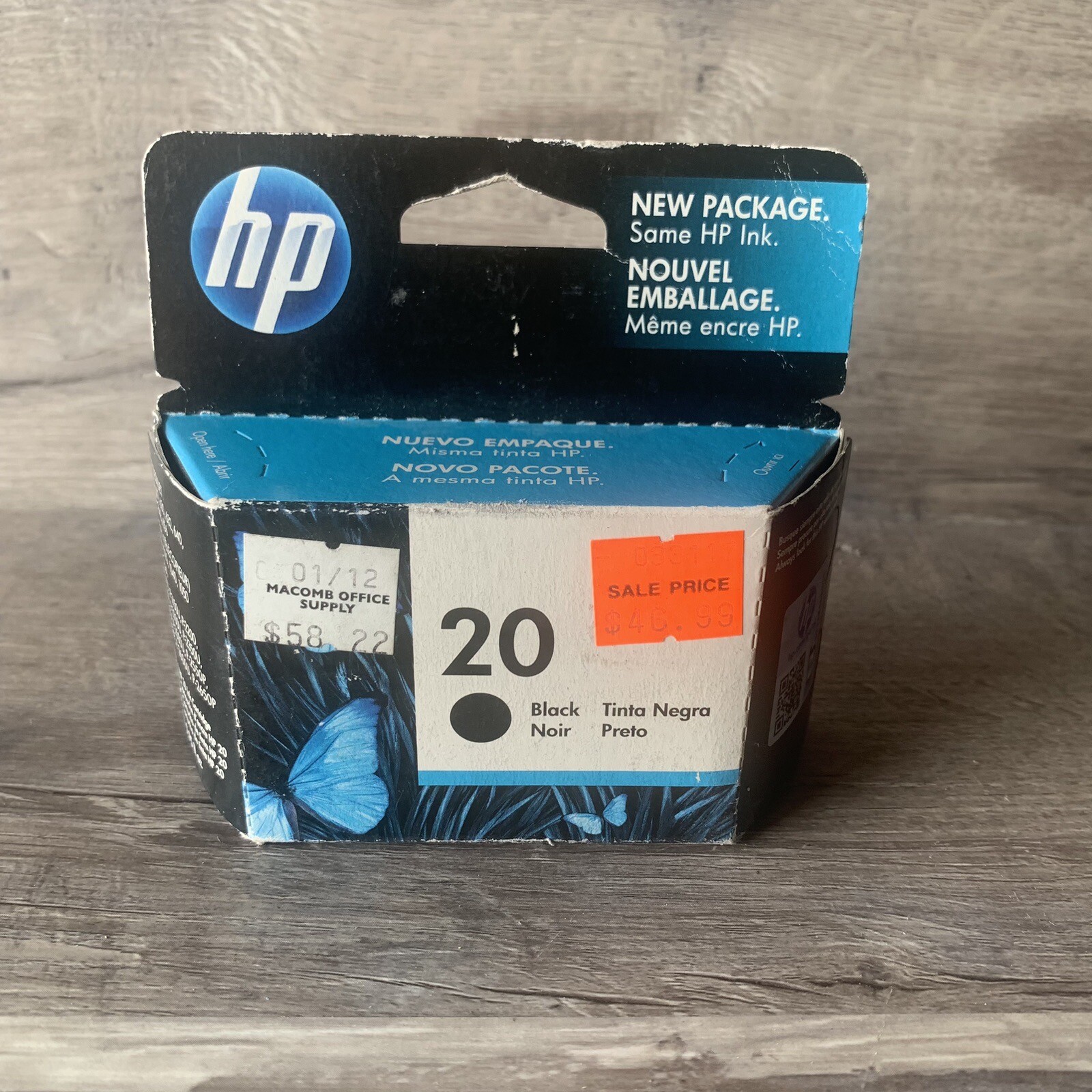 Genuine HP 20 Tri Color Ink Cartridge Exp 2010