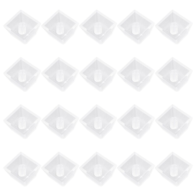 10/20Keys Transparent Blank Keycaps Support Backlight for Mechanical Keyboards