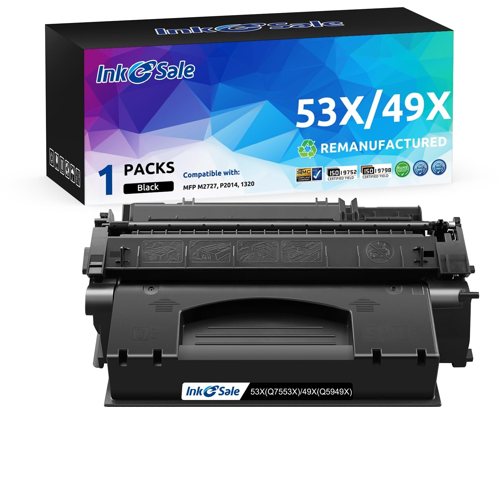 INK E-SALE Compatible Q5949X Q7553X Toner Cartridge Replacement for HP 49X Q5...